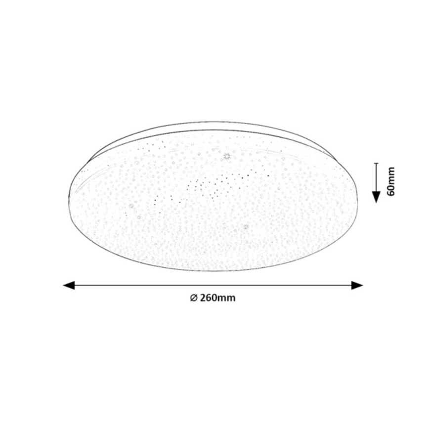 Rabalux - LED stropna svjetiljka s prigušivanjem LED/12W/230V 3000-6500K promjer 26 cm + daljinski upravljač