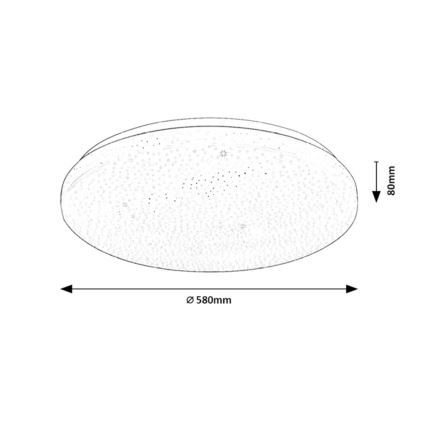 Rabalux - LED Prigušivo stropno svjetlo LED/60W/230V 3000-6500K Ø 58 cm + daljinski upravljač