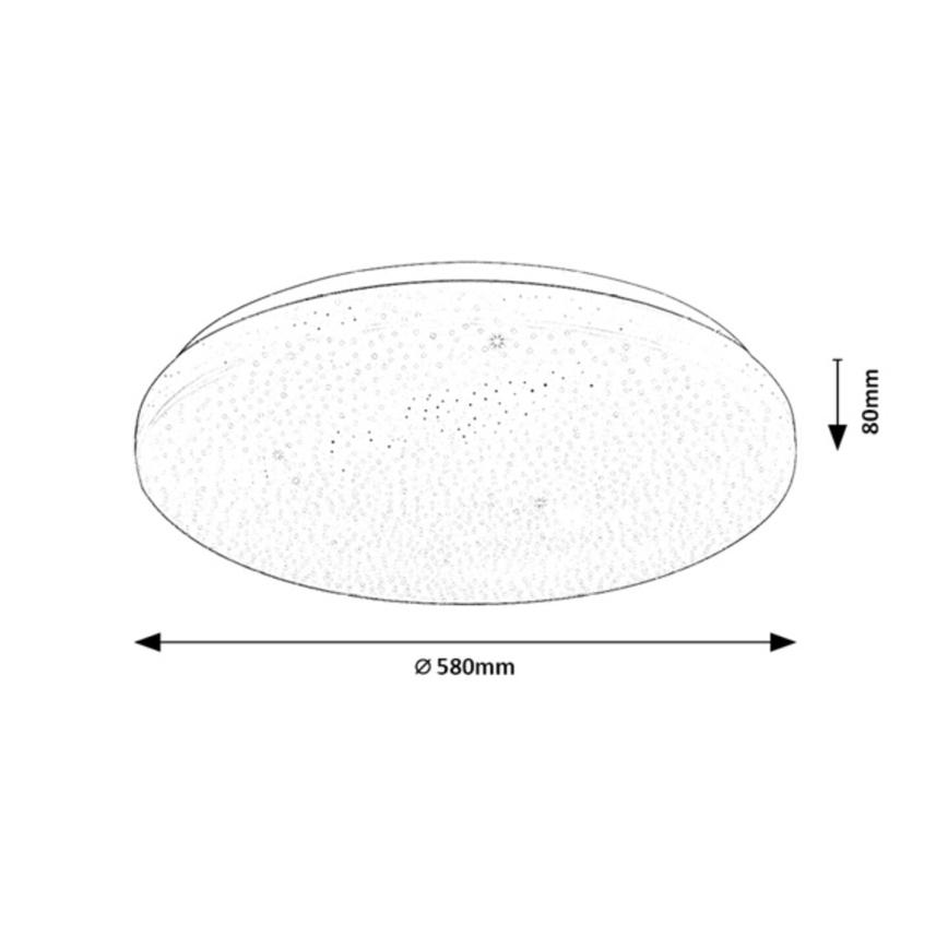 Rabalux - LED Prigušivo stropno svjetlo LED/60W/230V 3000-6500K Ø 58 cm + daljinski upravljač