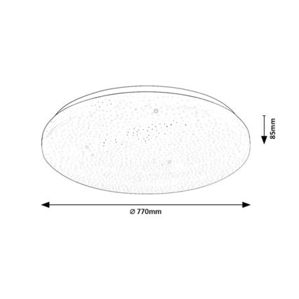 Rabalux - prigušivo LED stropno svjetlo LED/80W/230V 3000-6500K Ø 77 cm + daljinski upravljač
