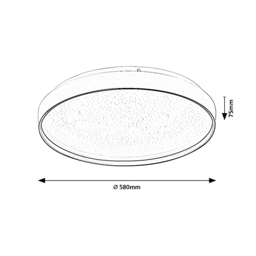 Rabalux - Prigušivo stropno LED svjetlo LED/60W/230V 3000-6500K Ø 58 cm + daljinski upravljač