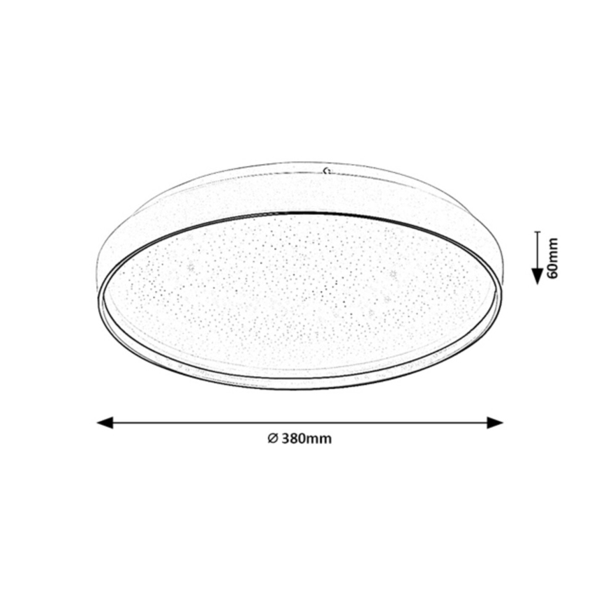 Rabalux - LED prigušivo stropno svjetlo LED/34W/230V 3000-6500K promjer 38 cm + daljinsko upravljanje