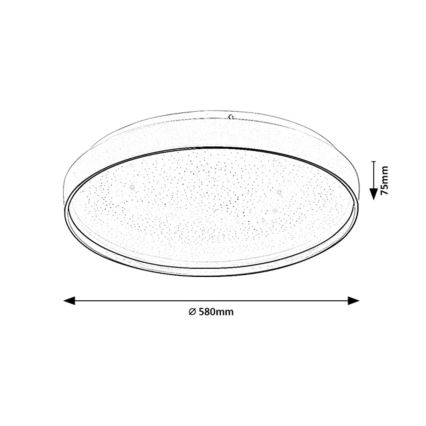 Rabalux - LED stropna svjetiljka s mogućnošću prigušivanja LED/60W/230V 3000-6500K Ø 58 cm + daljinski upravljač
