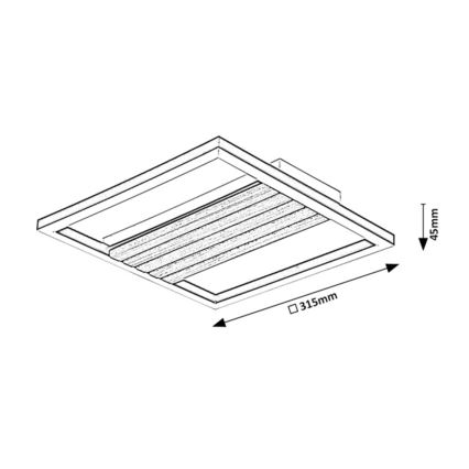 Rabalux - LED stropna svjetiljka LED/26W/230V 3000/4500/6000K