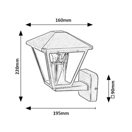 Rabalux - Vanjska zidna lampa 1xE27/40W/230V IP44