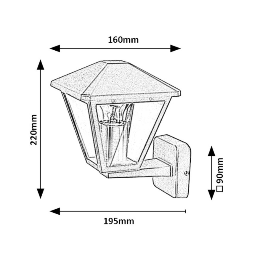 Rabalux - Vanjska zidna lampa 1xE27/40W/230V IP44