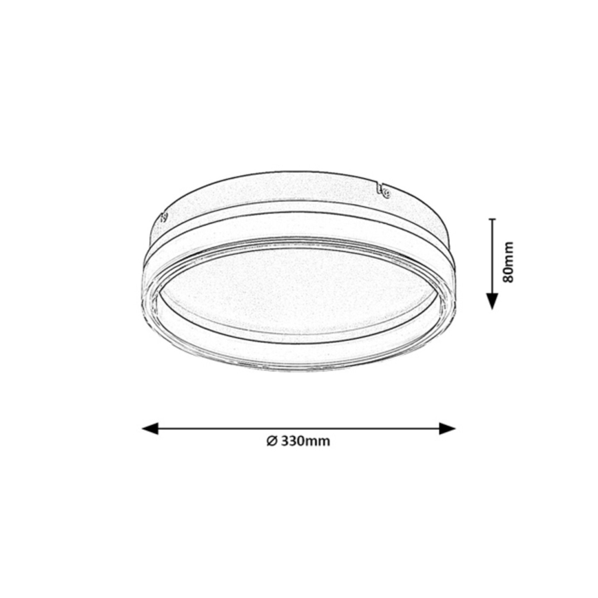 Rabalux - prigušiva LED stropna svjetiljka 18 W, 230 V, 3000–6500 K, Ø 33 cm + daljinski upravljač