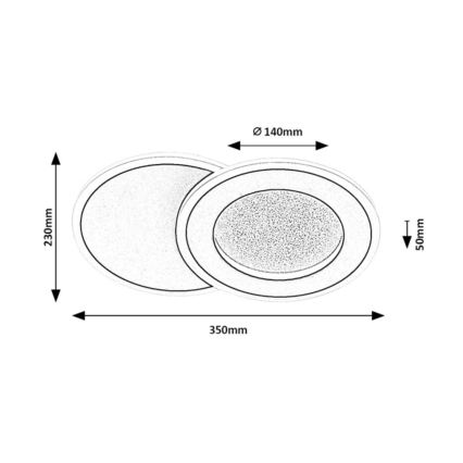 Rabalux - prigušivo LED stropno svjetlo LED/24W/230V 3000-6500K 35x23 cm + daljinski upravljač
