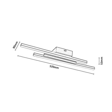 Rabalux - LED stropna svjetiljka LED/18W/230V 3000K zlatna