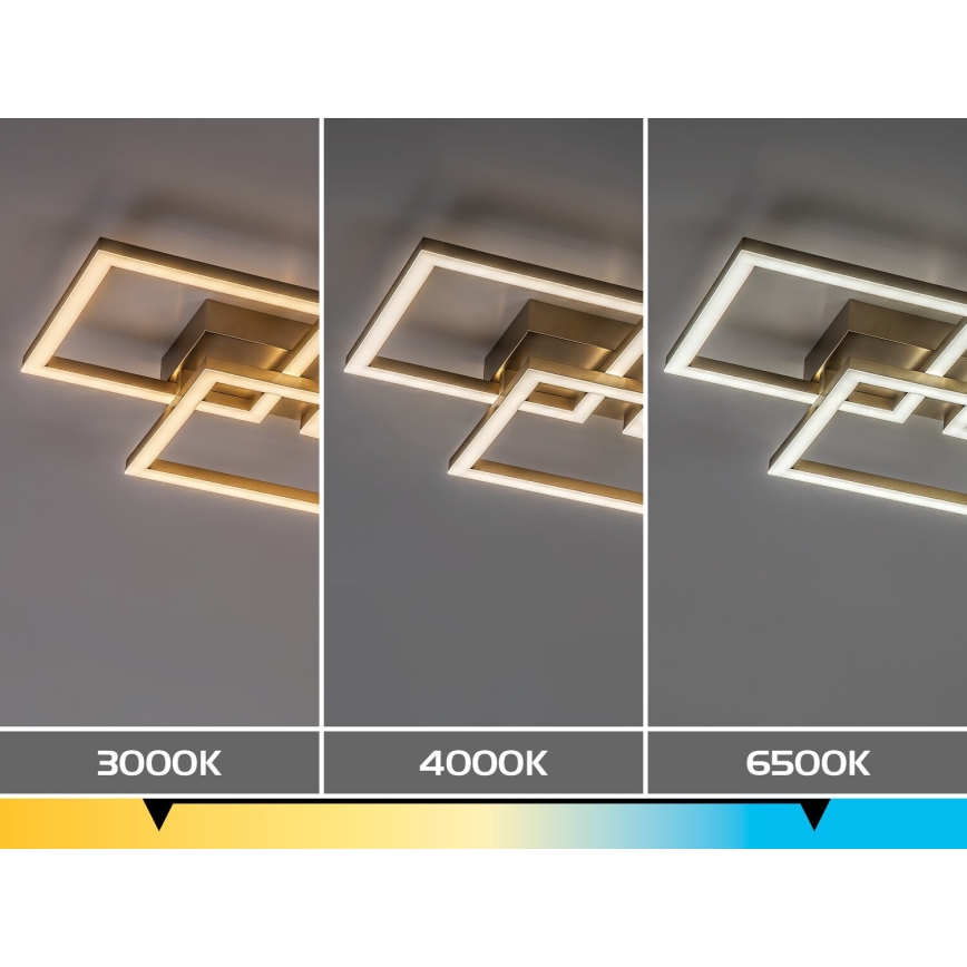 Rabalux - Prigušivo stropno svjetlo LED/40W/230V 3000-6500K 33x100 cm zlatna + daljinski upravljač