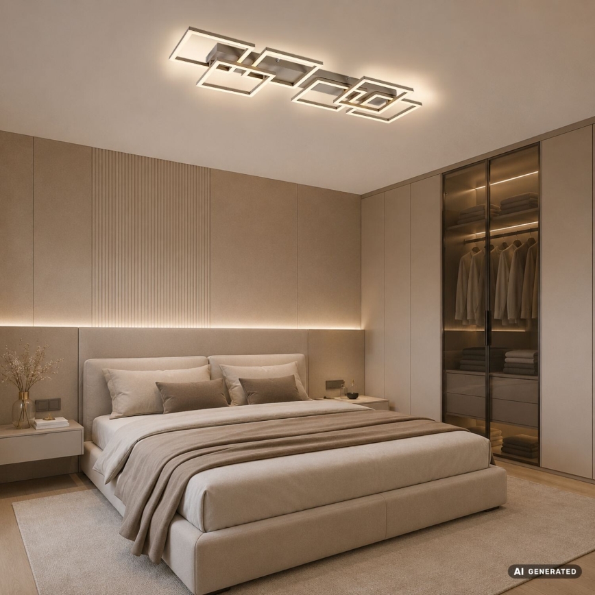 Rabalux - LED prigušivo stropno svjetlo LED/40W/230V 3000-6500K 33x100 cm bež + daljinsko upravljanje
