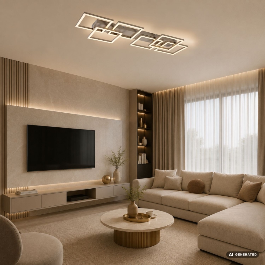 Rabalux - LED prigušivo stropno svjetlo LED/40W/230V 3000-6500K 33x100 cm bež + daljinsko upravljanje