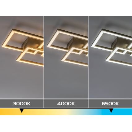Rabalux - LED prigušivo stropno svjetlo LED/40W/230V 3000-6500K 33x100 cm bež + daljinsko upravljanje