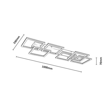 Rabalux - LED prigušivo stropno svjetlo LED/40W/230V 3000-6500K 33x100 cm bež + daljinsko upravljanje