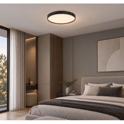 Rabalux - LED stropno svjetlo s mogućnošću prigušivanja LED/24W/230V 3000-6500K promjer 38 cm crno + daljinski upravljač