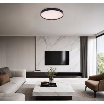 Rabalux - LED stropno svjetlo s mogućnošću prigušivanja LED/24W/230V 3000-6500K promjer 38 cm crno + daljinski upravljač
