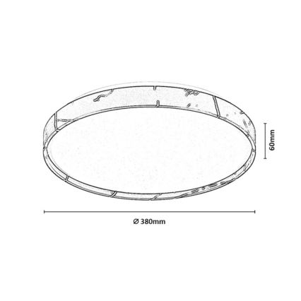 Rabalux - LED stropno svjetlo s mogućnošću prigušivanja LED/24W/230V 3000-6500K promjer 38 cm crno + daljinski upravljač