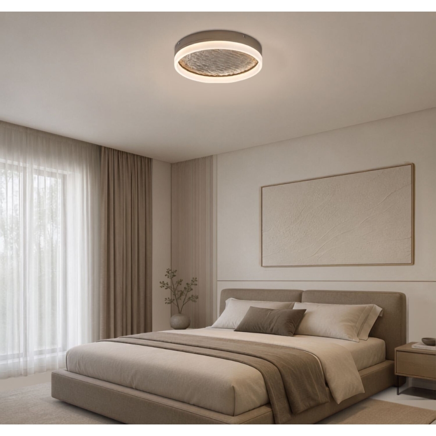 Rabalux - LED prigušivačka stropna svjetiljka LED/24W/230V 3000-6500K Ø 40 cm bež + daljinski upravljač