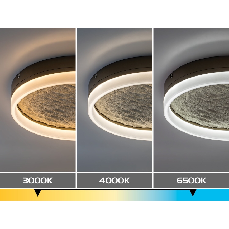 Rabalux - LED prigušivačka stropna svjetiljka LED/24W/230V 3000-6500K Ø 40 cm bež + daljinski upravljač