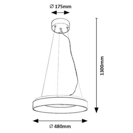 Rabalux - LED Prigušivi luster na sajli LED/38W/230V 3000-6500K bijela + daljinski upravljač