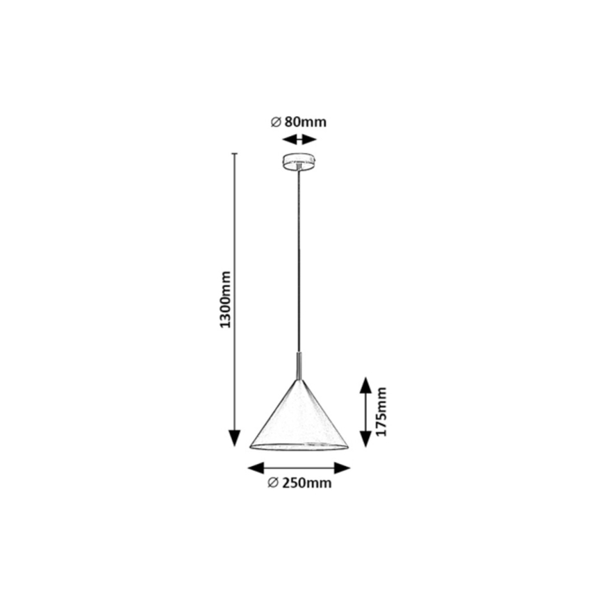 Rabalux - Luster na kabelu 1xE27/40W/230V Ø 25 cm crna