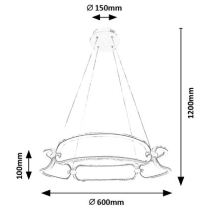 Rabalux - LED Luster na sajli LED/67W/230V 4000K