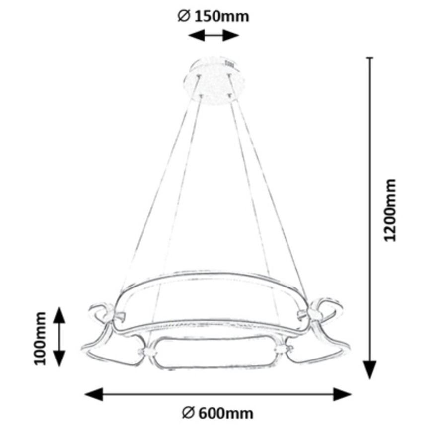 Rabalux - LED Luster na sajli LED/67W/230V 4000K