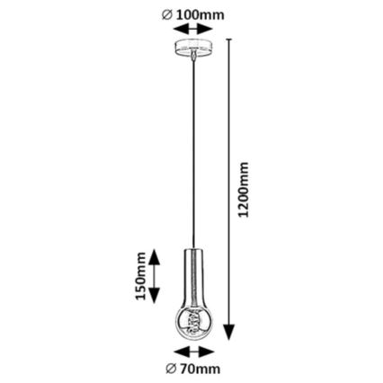 Rabalux - Luster na sajli 1xE27/40W/230V