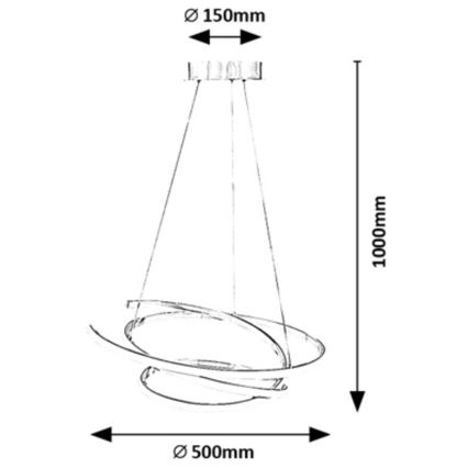 Rabalux - LED Luster na sajli LED/42W/230V 4000K