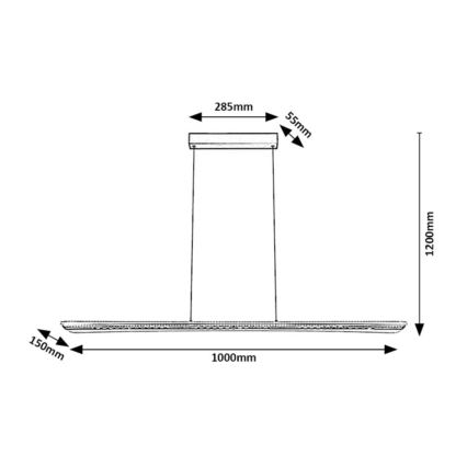 Rabalux - LED luster na sajli LED/40W/230V 3000K