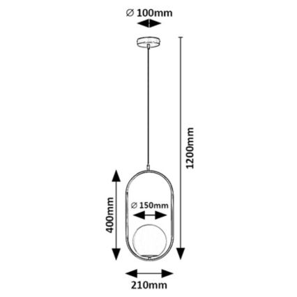 Rabalux - Luster na sajli 1xE27/20W/230V