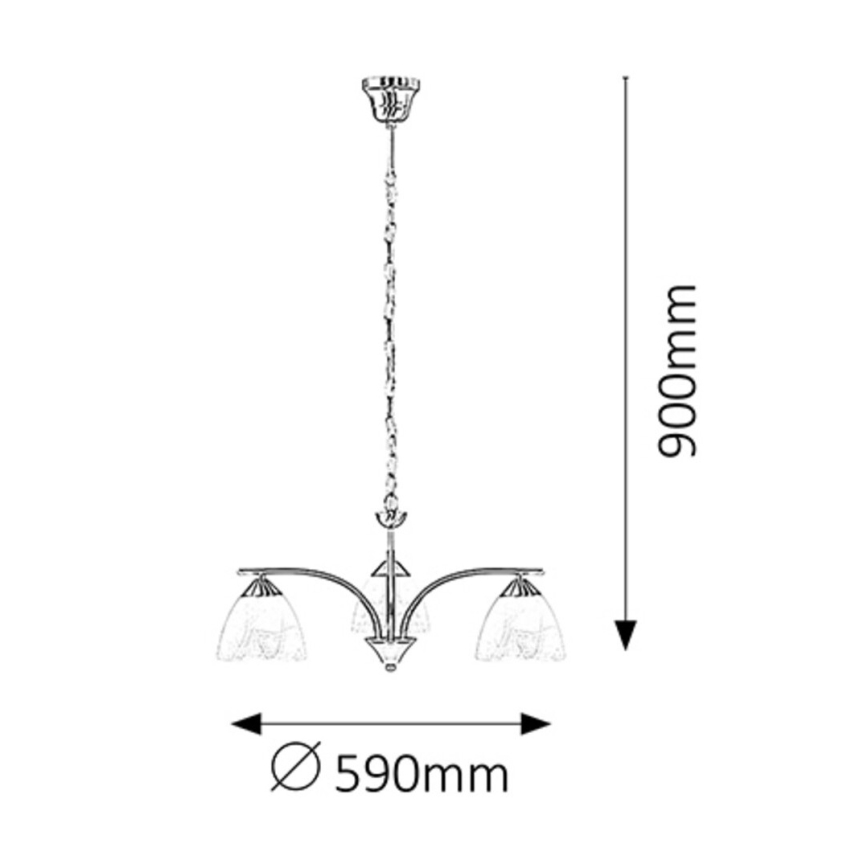 Rabalux - Luster na lancu 3xE14/40W/230V