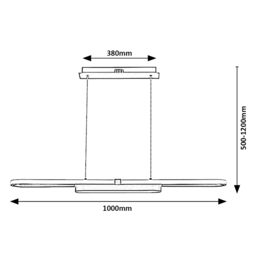 Rabalux - LED Luster na sajli LED/48W/230V 4000K mat krom