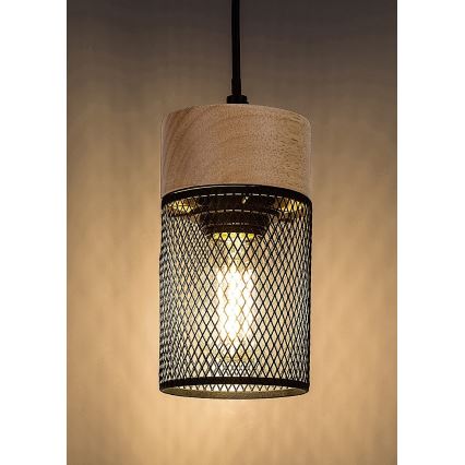 Rabalux - Luster na užetu 1xE27/25W/230V bukovina