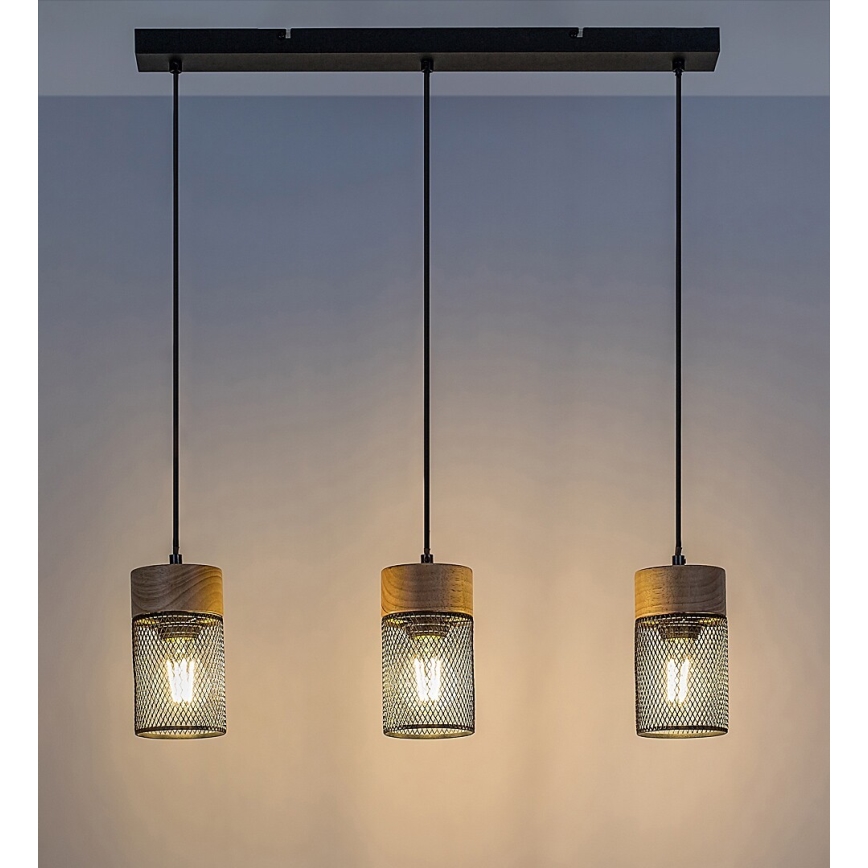 Rabalux - Luster na sajli 3xE27/25W/230V bukva