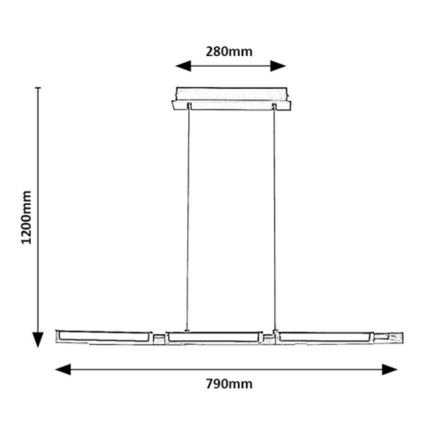 Rabalux - LED Luster na sajli LED/30W/230V 3000K