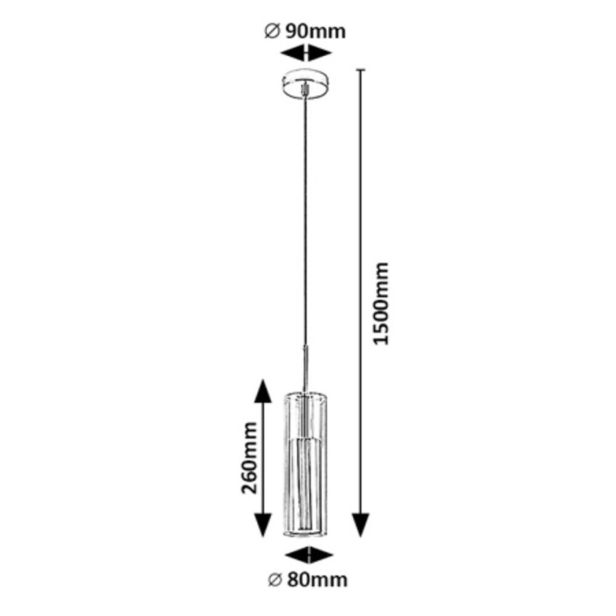Rabalux - Luster na sajli 1xGU10/50W/230V prozirna/sjajni krom
