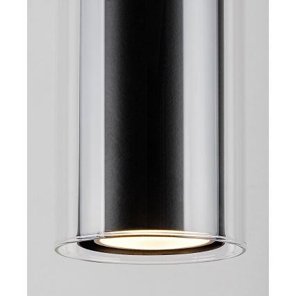 Rabalux - Luster na sajli 1xGU10/50W/230V prozirna/crna