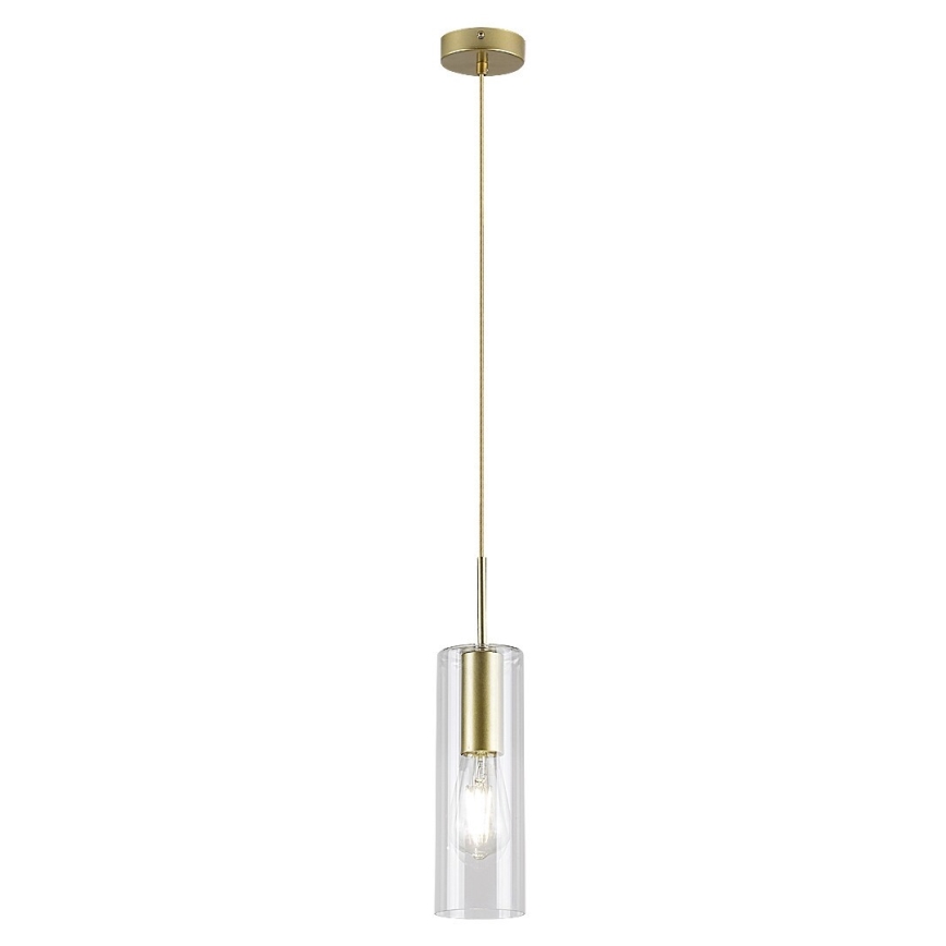 Rabalux - Luster na sajli 1xE27/40W/230V prozirna/zlatna