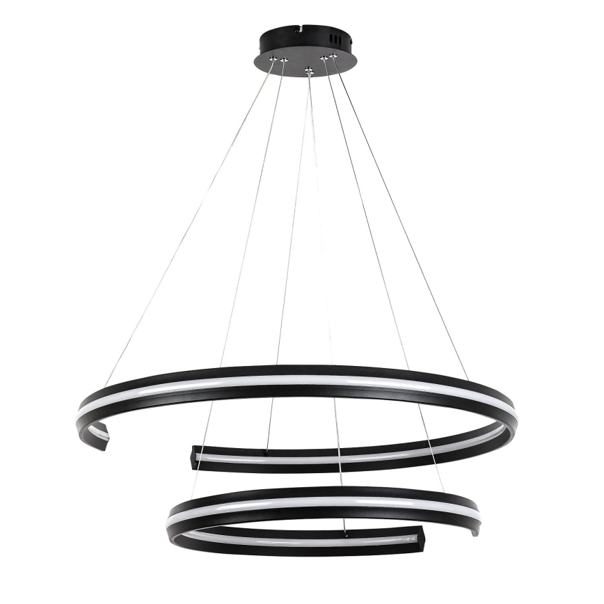 Rabalux - LED luster na sajli s mogućnošću prigušivanja LED/80W/230V 3000-6500K crna + daljinski upravljač
