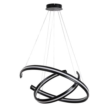 Rabalux - LED luster na sajli s mogućnošću prigušivanja LED/80W/230V 3000-6500K crna + daljinski upravljač