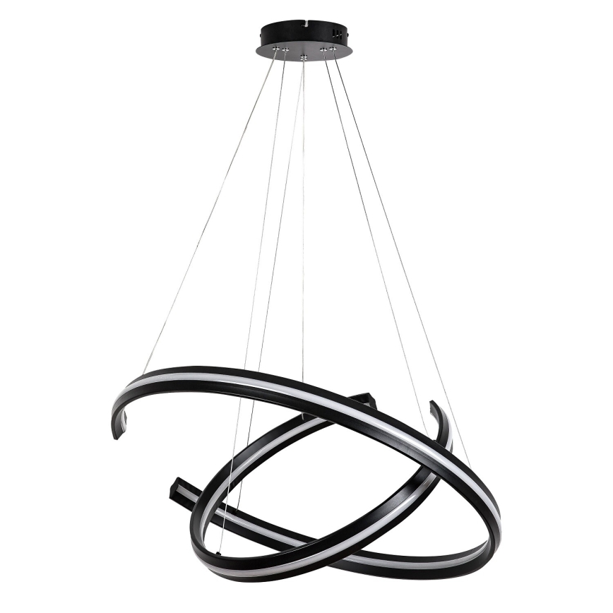 Rabalux - LED luster na sajli s mogućnošću prigušivanja LED/80W/230V 3000-6500K crna + daljinski upravljač