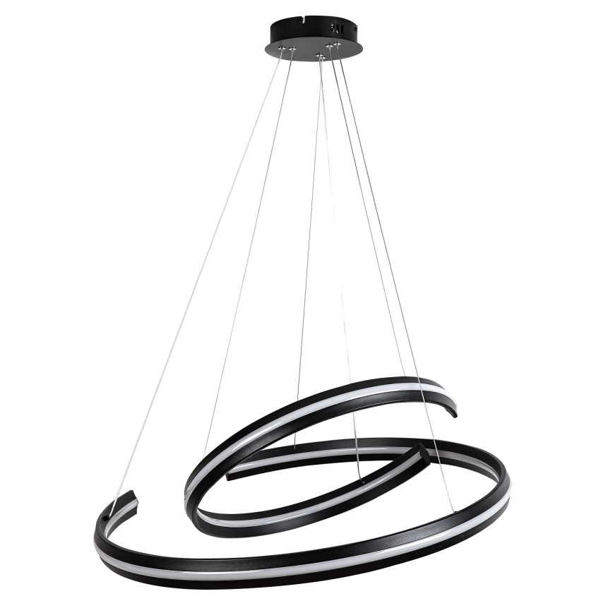Rabalux - LED luster na sajli s mogućnošću prigušivanja LED/80W/230V 3000-6500K crna + daljinski upravljač