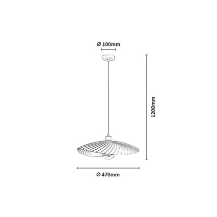 Rabalux - Luster na sajli 1xE27/40W/230V bijela