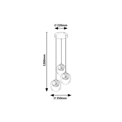 Rabalux - Luster na sajli 3xE14/15W/230V