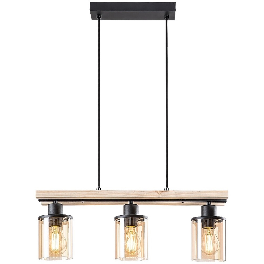 Rabalux - Luster na sajli 3xE27/25W/230V bor