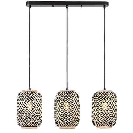 Rabalux - Luster na užetu 3xE27/40W/230V ratan