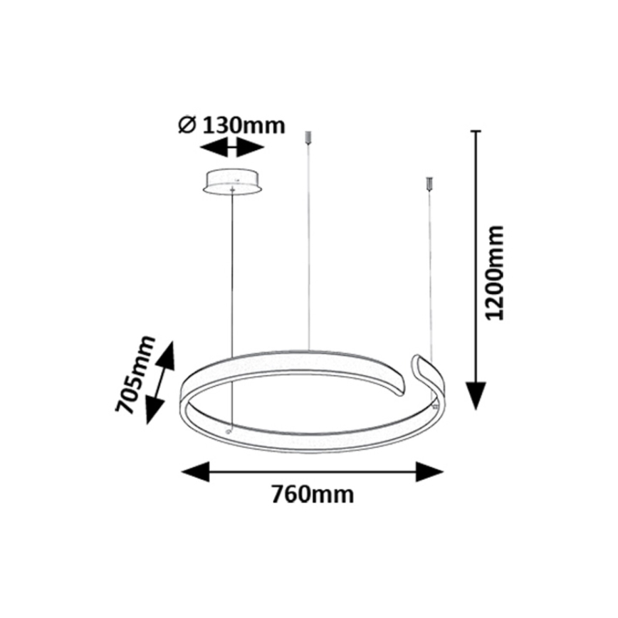 Rabalux - LED Luster na sajli LED/45W/230V 3000/4000/6500K