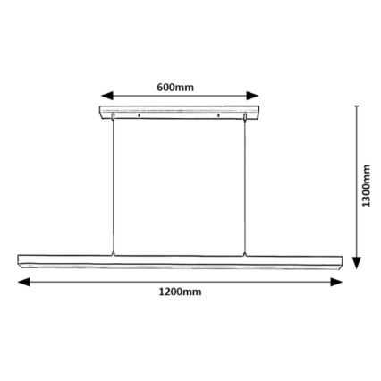 Rabalux - LED Luster na sajli LED/30W/230V 4000K crna