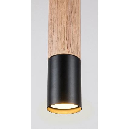 Rabalux - Luster na užetu 1xGU10/50W/230V bukovina